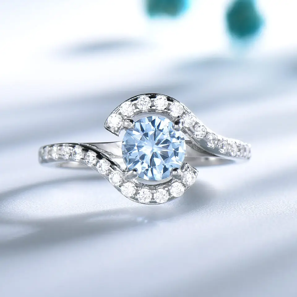 ANILLO ELEGANTE DIAMANTE CELESTIAL EN PLATA 925 - 2