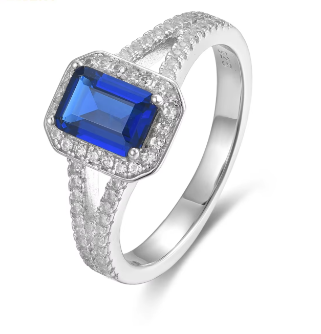 ANILLO ELEGANCIA ETERNA EN PLATA 925 AZULINO - 1