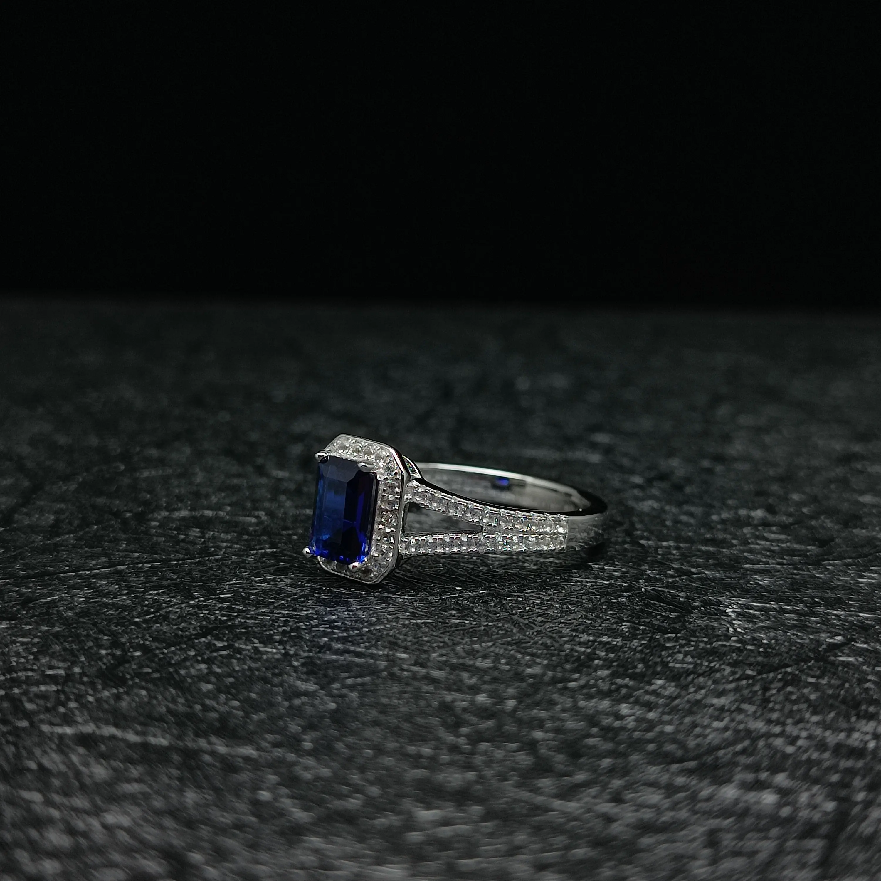 ANILLO ELEGANCIA ETERNA EN PLATA 925 AZULINO - 5