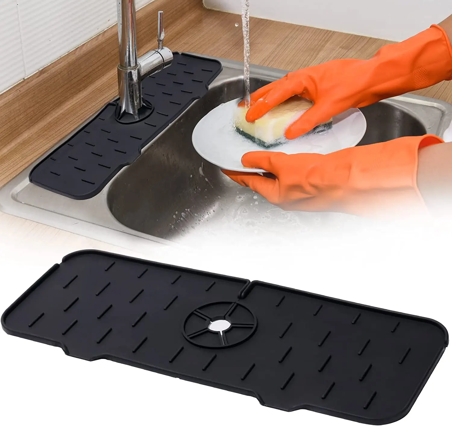 ESCURRIDOR PLANO DE COCINA COLOR NEGRO - 3