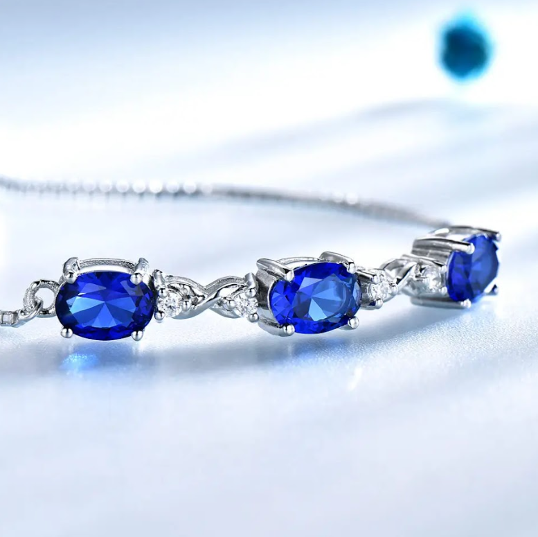 PULSERA TOPAZIO CON BRILLO AZULINO INFINITE - PLATA 925 - 2