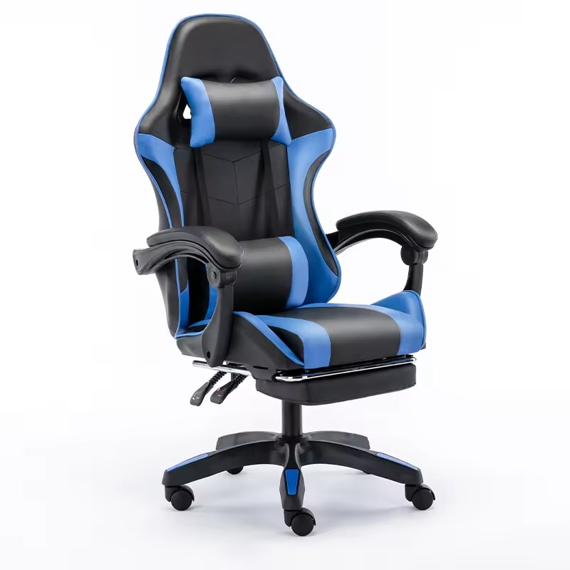 SILLA GAMER PRO NEGRO CON AZUL - 1