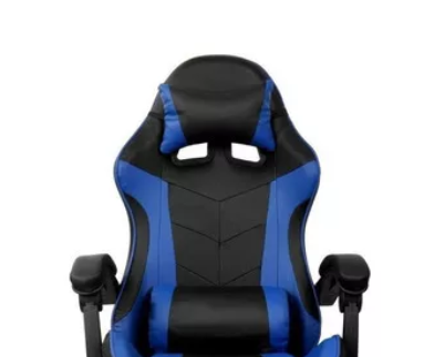 SILLA GAMER PRO NEGRO CON AZUL - 3