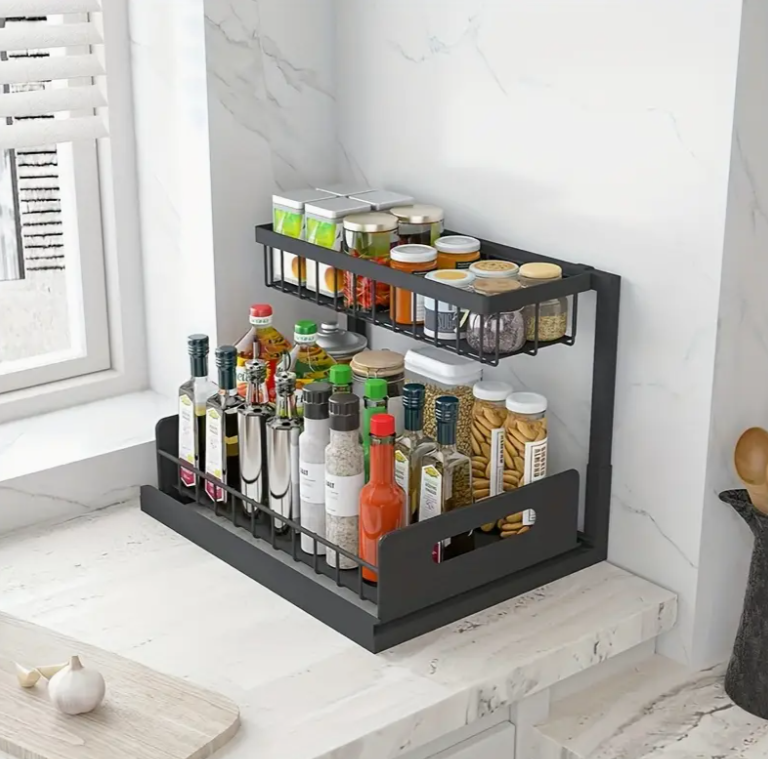 ESTANTE MULTIFUNCIONAL DE COCINA MODEL L - NEGRO - 1