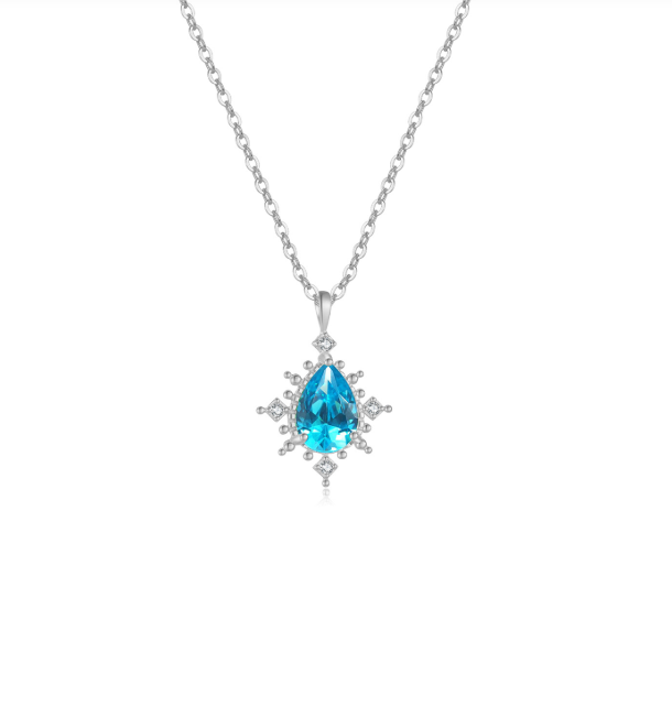 COLLAR GOTA CELESTIAL PLATA 925 - 1