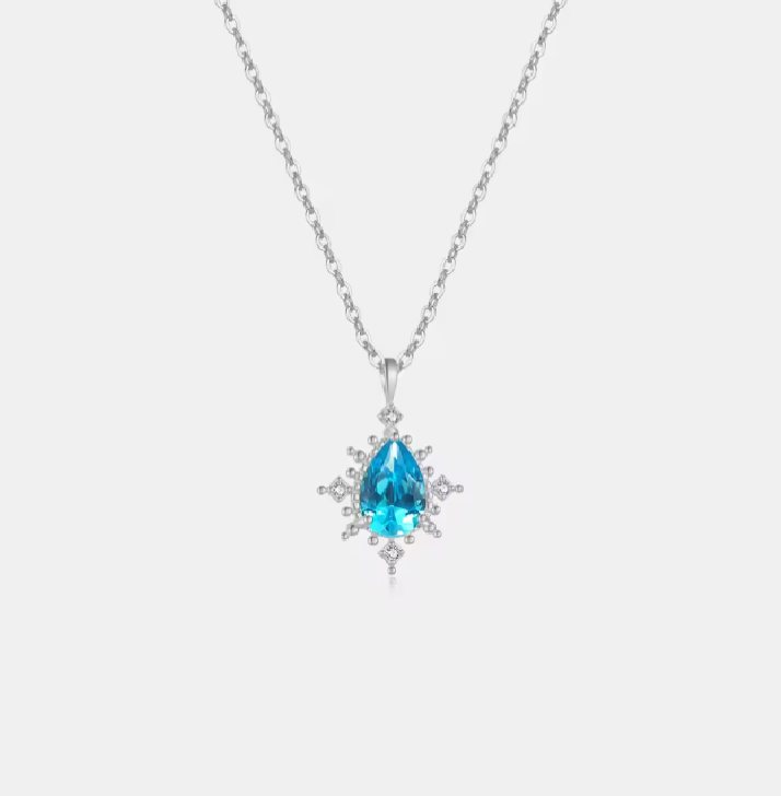 COLLAR GOTA CELESTIAL PLATA 925 - 2