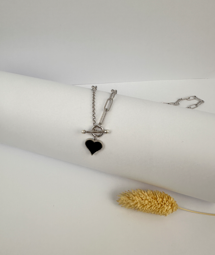 COLLAR LOVE NOIR PLATA 925 - 2