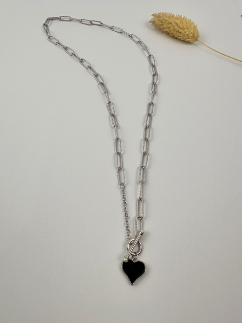 COLLAR LOVE NOIR PLATA 925 - 4