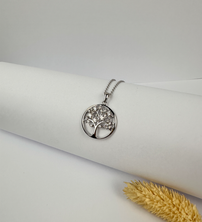 COLLAR ÁRBOL MÍSTICO BRILLANTE PLATA 925 - 2