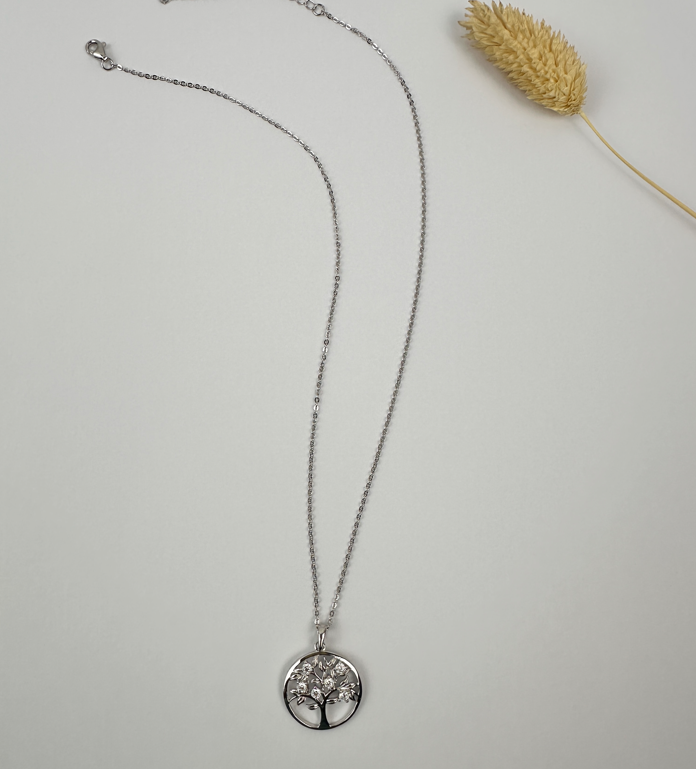 COLLAR ÁRBOL MÍSTICO BRILLANTE PLATA 925 - 3