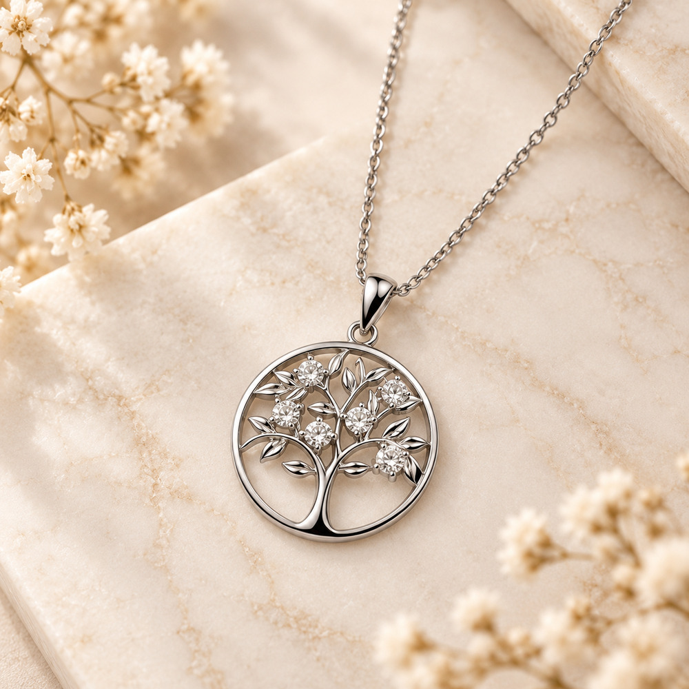 COLLAR ÁRBOL MÍSTICO BRILLANTE PLATA 925 - 5