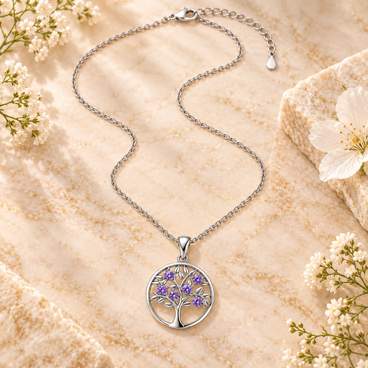 COLLAR ÁRBOL MÍSTICO BRILLANTE PLATA 925 - 3