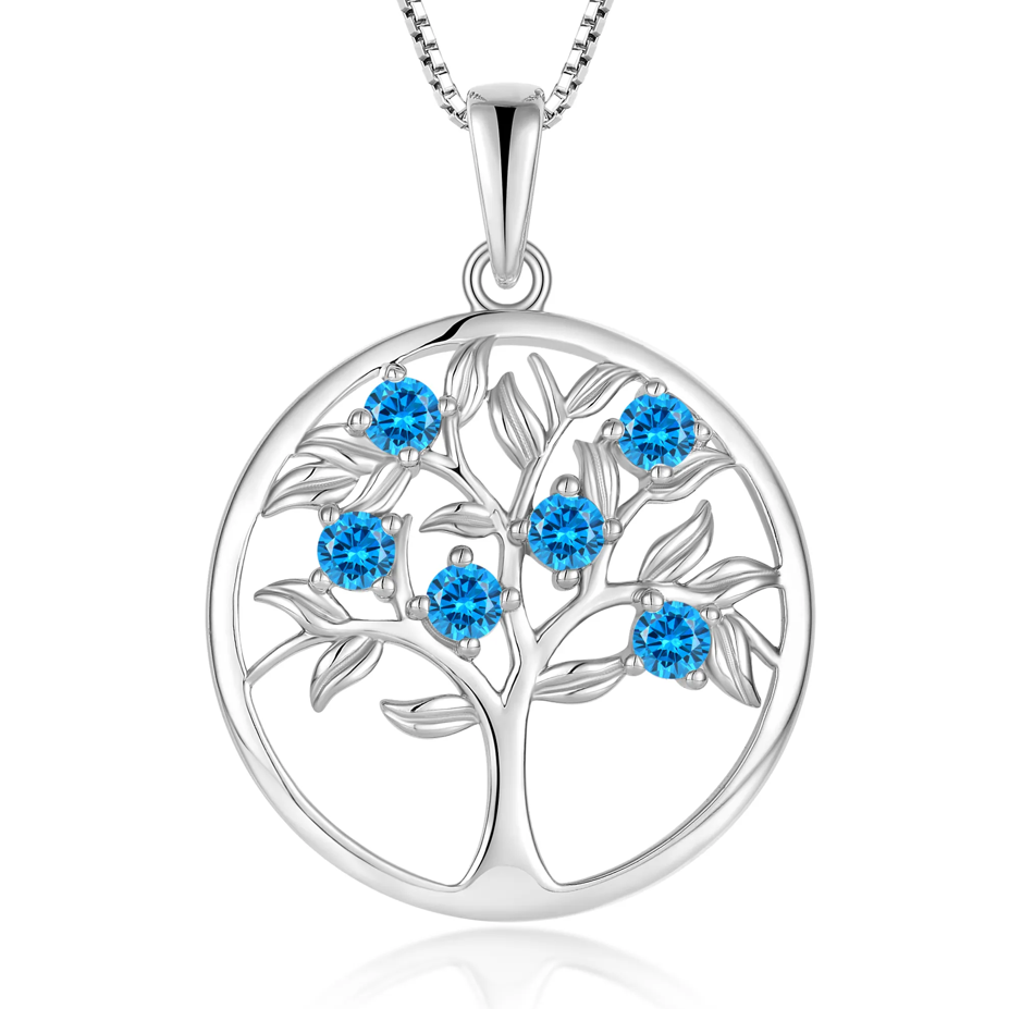 COLLAR ÁRBOL MÍSTICO BRILLANTE CELESTIAL PLATA 925 - 1