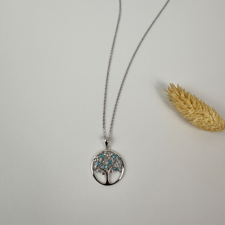 COLLAR ÁRBOL MÍSTICO BRILLANTE CELESTIAL PLATA 925 - 3