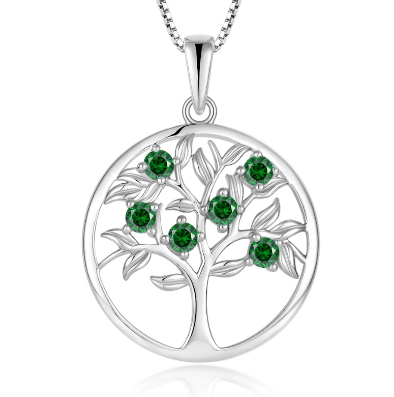 COLLAR ÁRBOL MÍSTICO BRILLANTE PLATA 925 - 1