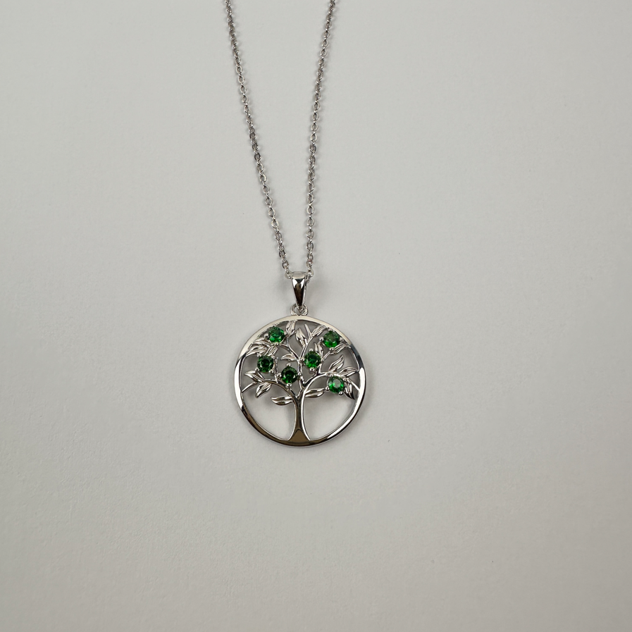 COLLAR ÁRBOL MÍSTICO BRILLANTE PLATA 925 - 2