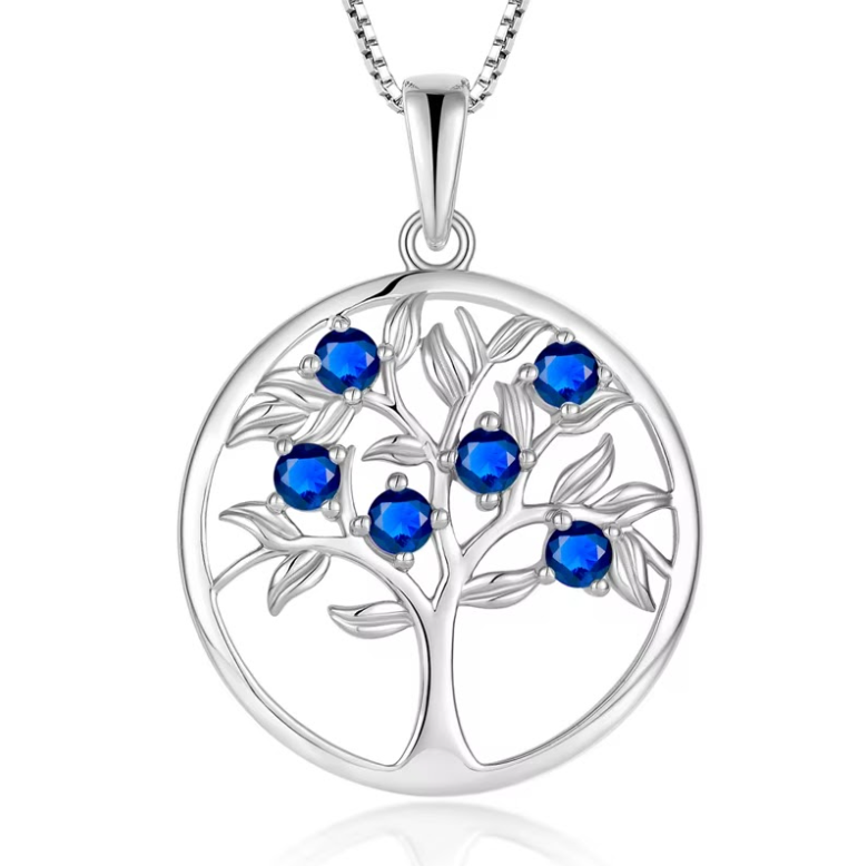 COLLAR ÁRBOL MÍSTICO BRILLANTE PLATA 925 - 1