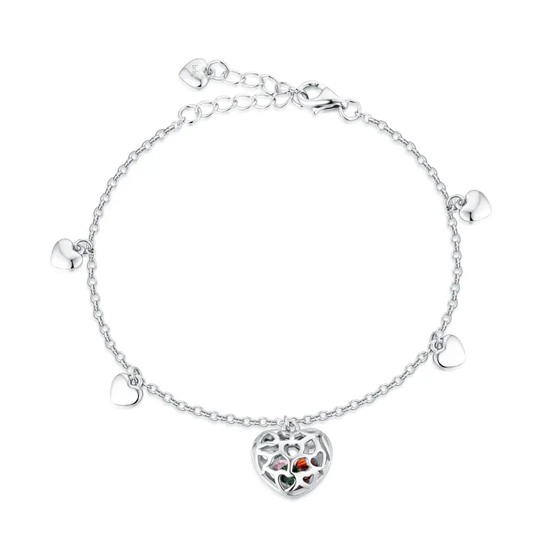 PULSERA CORAZÓN ENCANTADO PLATA 925 - 5