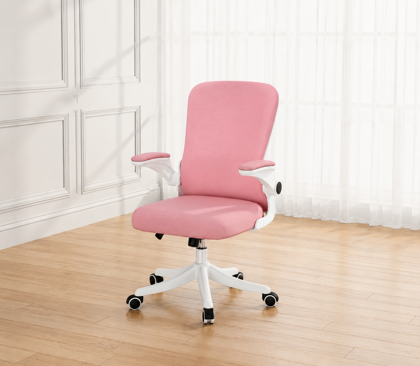 SILLA OFICINA ERGONÓMICO LM - COLOR ROSADO - 2