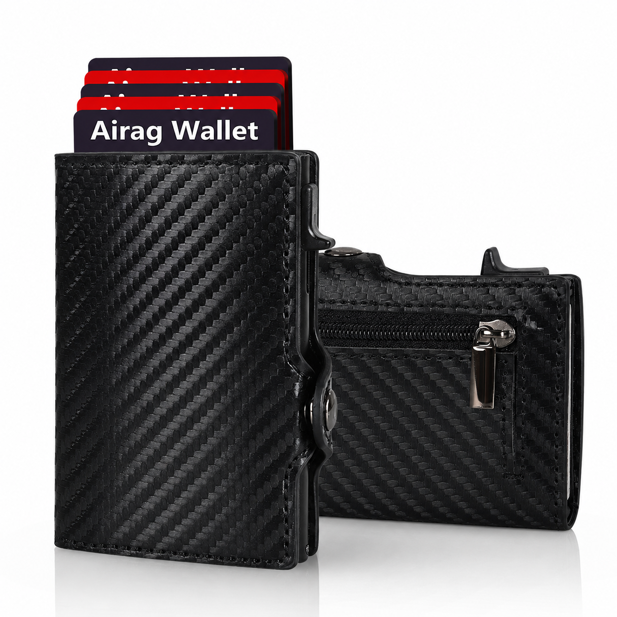 BILLETERA ELEGANTE NEXUS CON MONEDERO BLOQUEO CONTRA LECTURAS RFID - NEGRO - 1