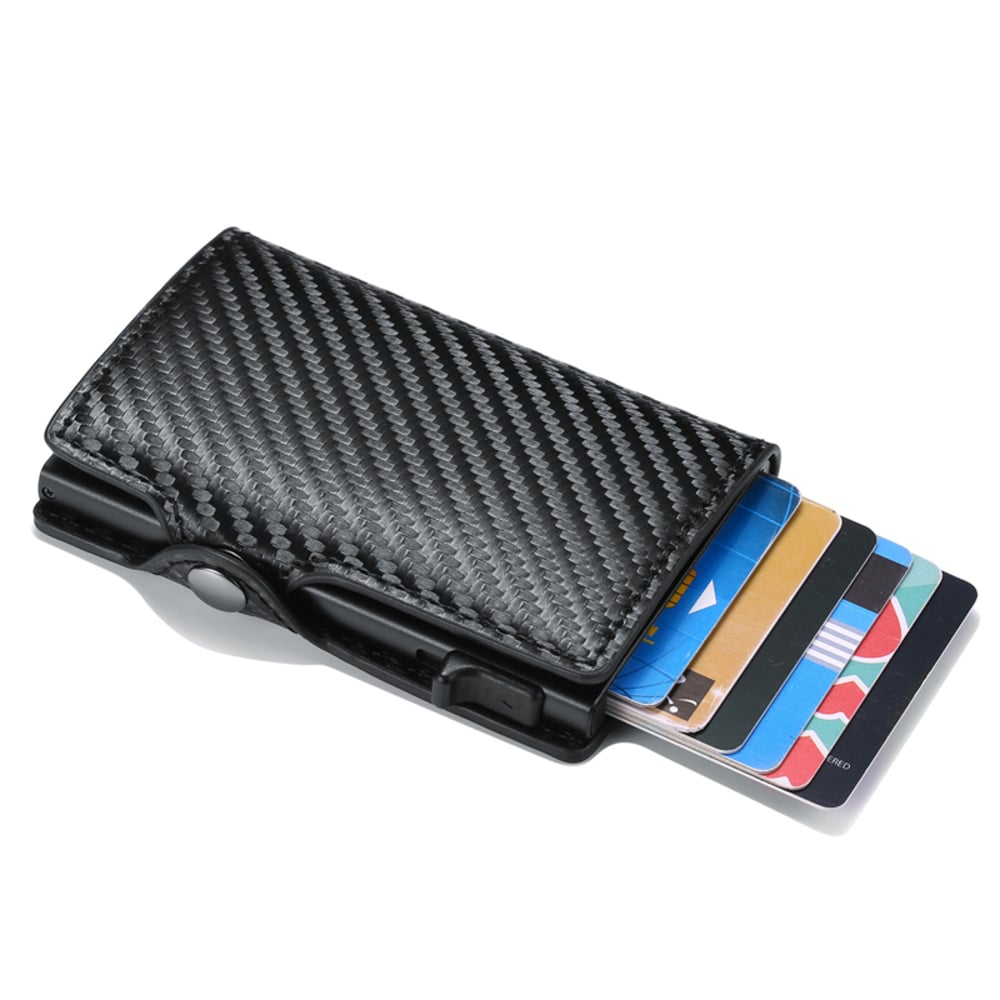 BILLETERA ELEGANTE NEXUS CON MONEDERO BLOQUEO CONTRA LECTURAS RFID - NEGRO - 4