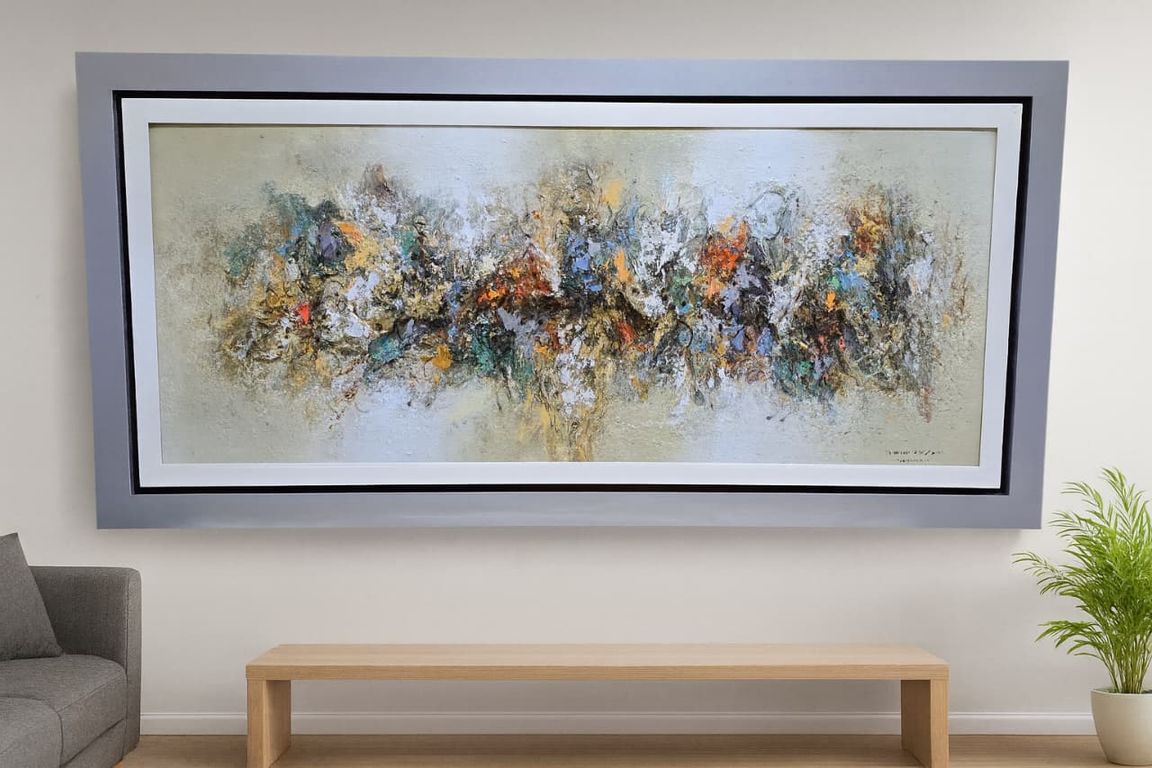 CUADRO DECORATIVO RESPLANDOR ABSTRACTO 137 X 64 CM - 1