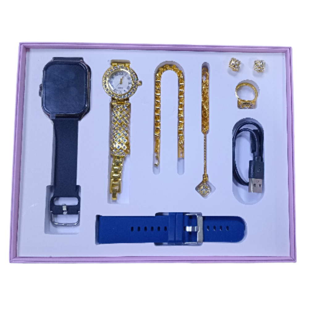 SMARTWATCH A59 PLUS AZUL + ACCESORIOS - 1