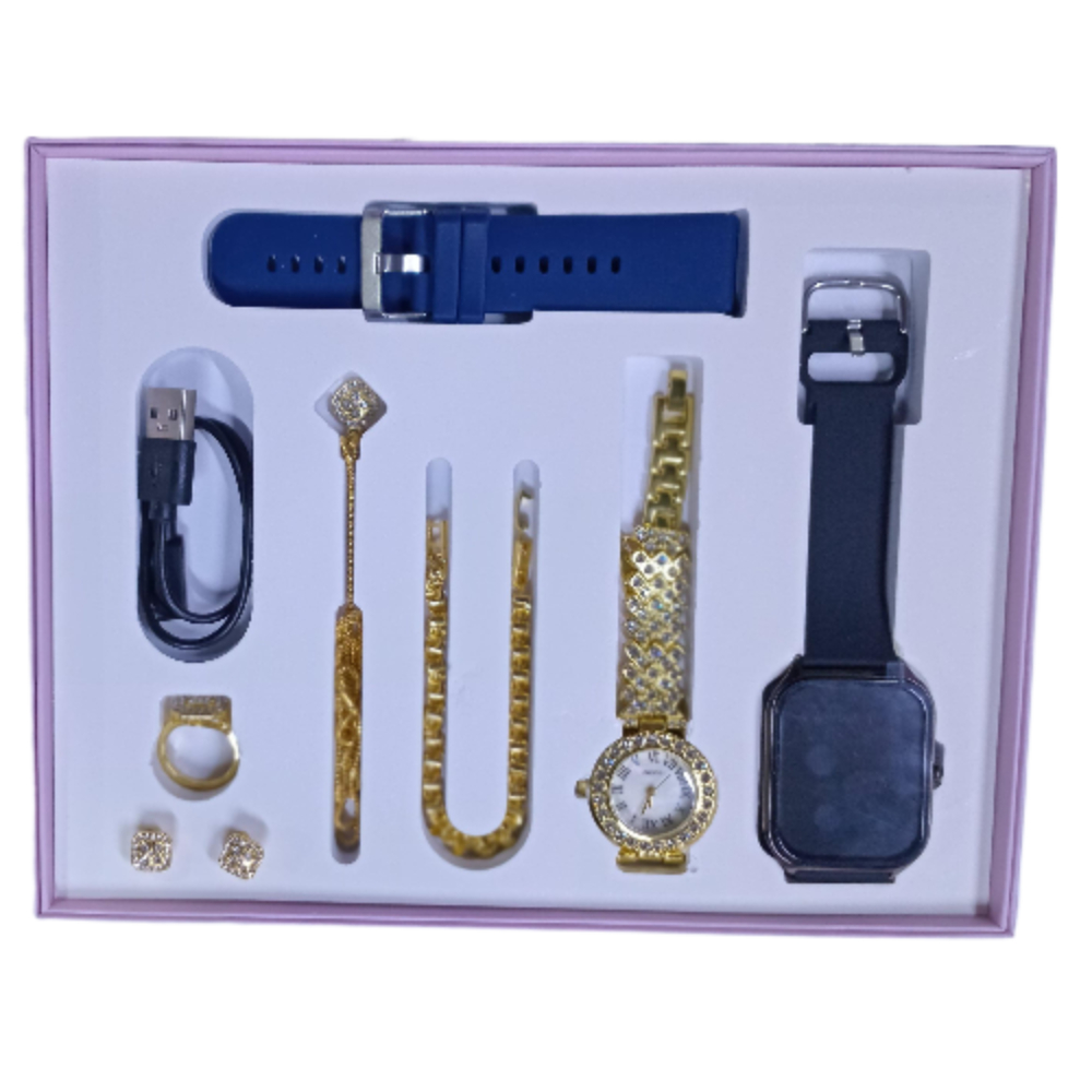 SMARTWATCH A59 PLUS AZUL + ACCESORIOS - 2