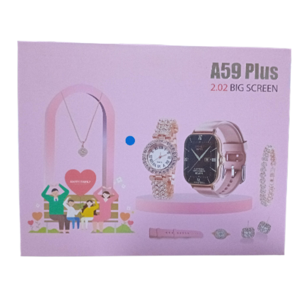 SMARTWATCH A59 PLUS AZUL + ACCESORIOS - 3