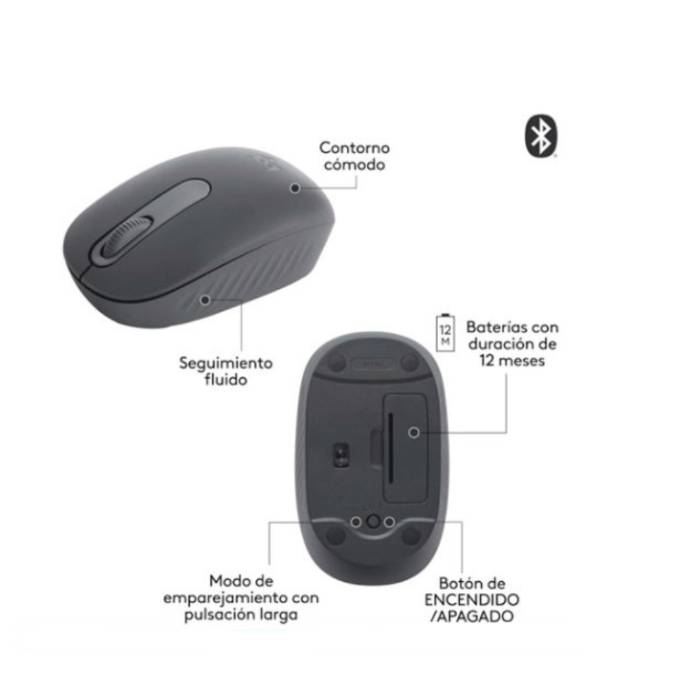 MOUSE LOGITECH M196 BLUETOOTH COLOR ROSADO - 2