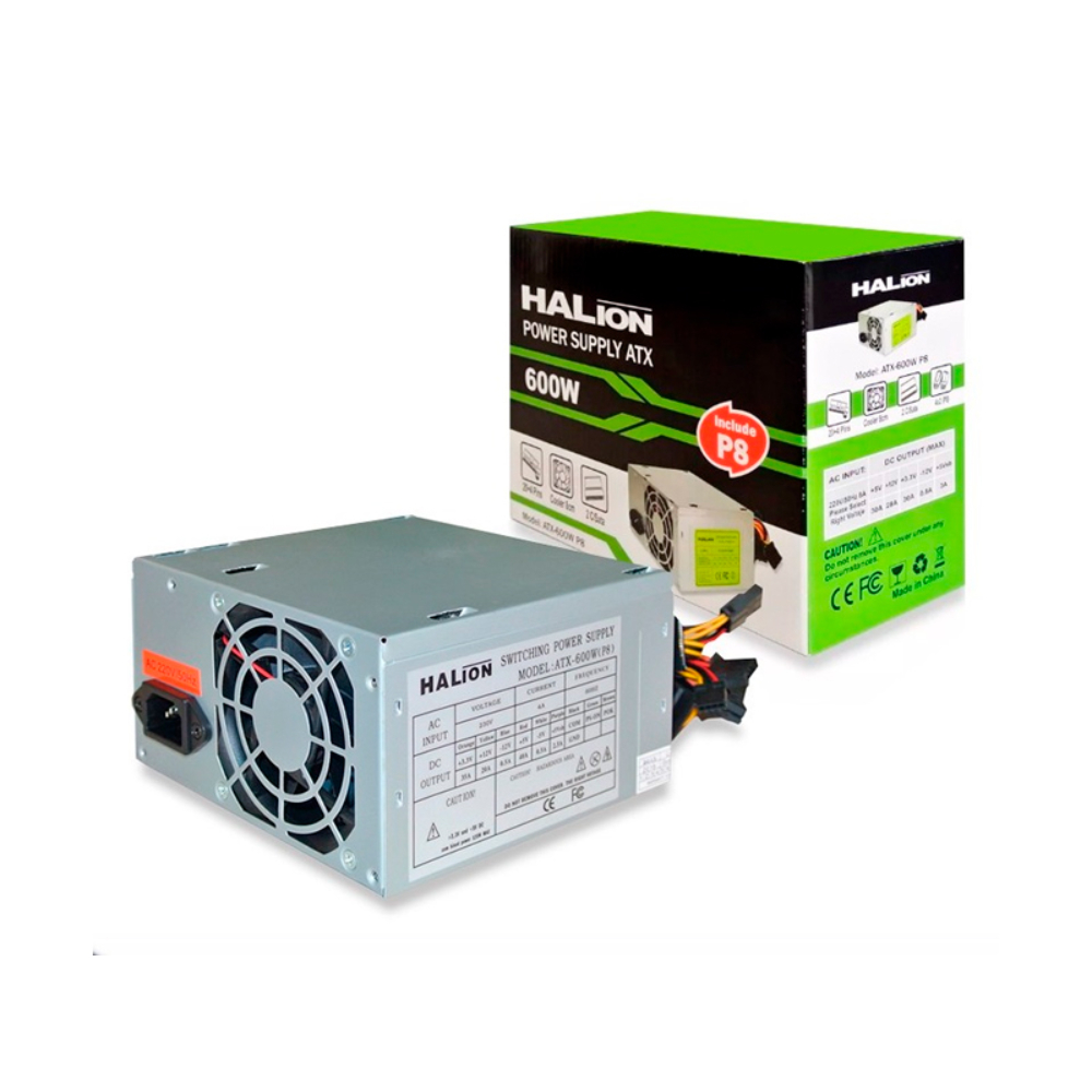 FUENTE DE PODER HALION P8 ATX-600W - 1