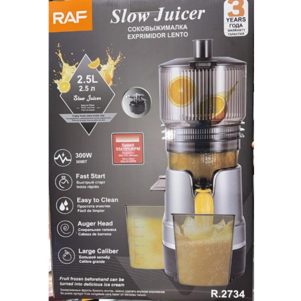 EXTRACTOR DE JUGOS ELECTRICO RAF R2734 2-5L 300W - 2