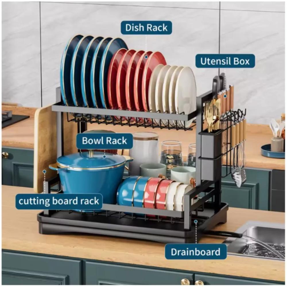 ESCURRIDOR ORGANIZADOR RACK DE 2 NIVELES - 2