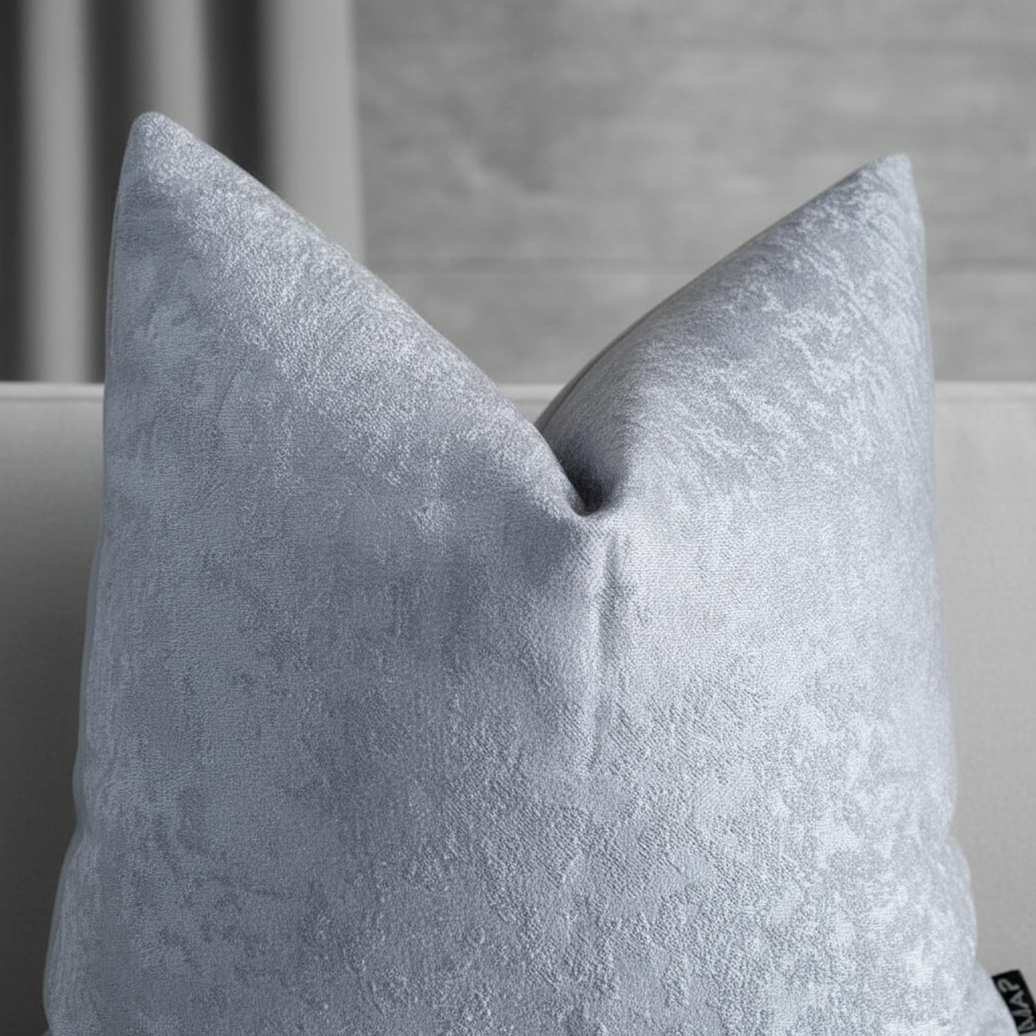 FUNDA COJIN MAP DESIGN ITALY TERCIOPELO 45X45CM PLATA - 3