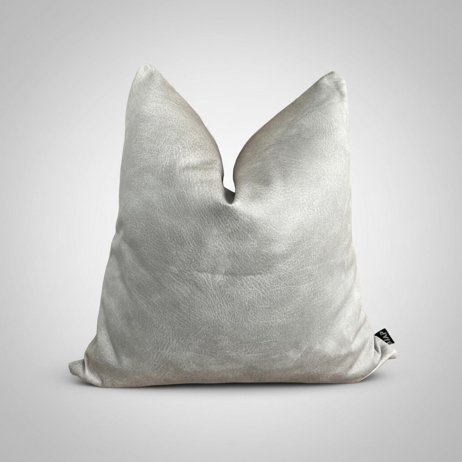 FUNDA COJIN MAP DESIGN SUEDE HUESO 45X45CM GRIS - 5