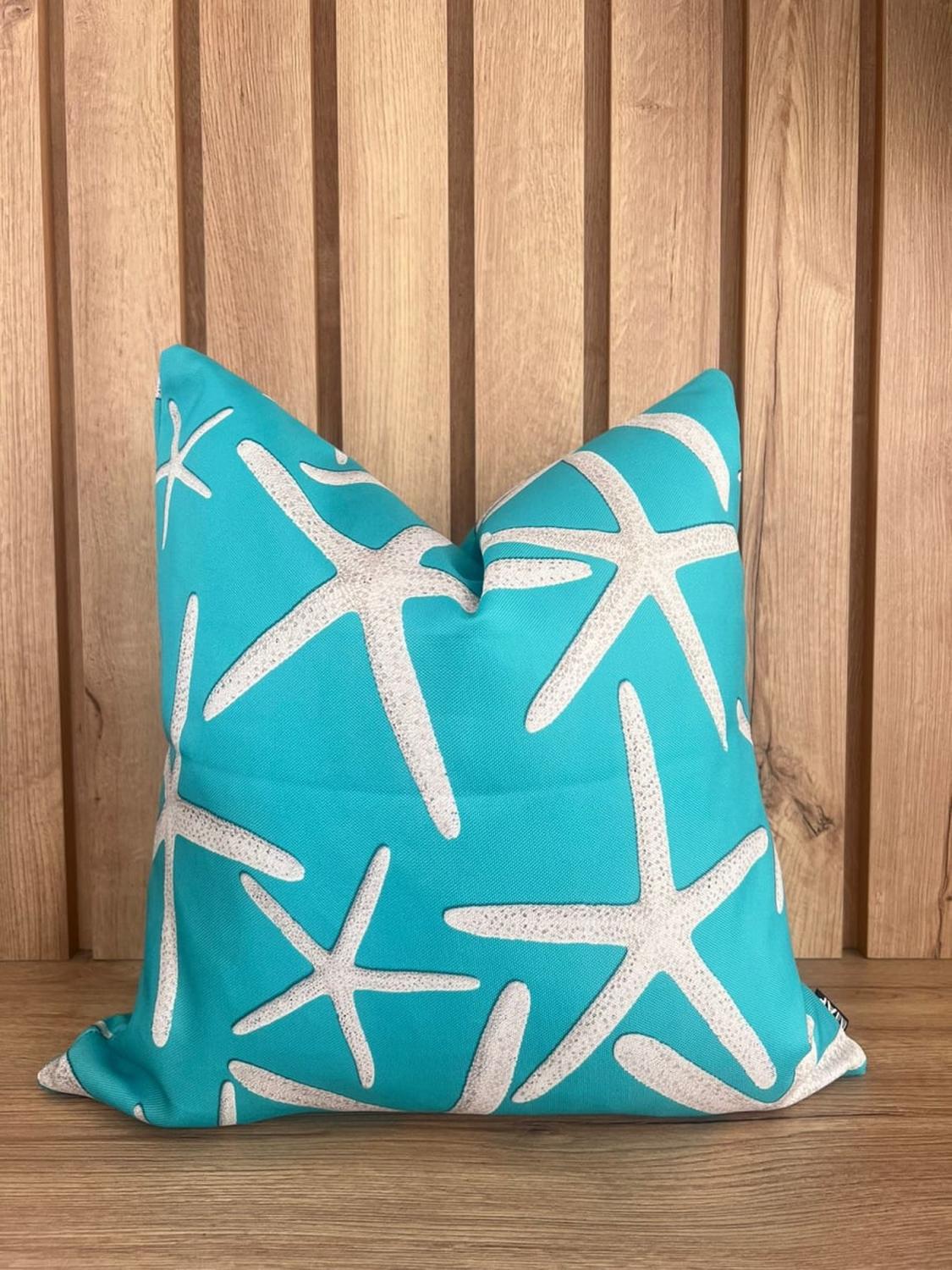 FUNDA COJÍN MAP DESIGN ESTRELLA DE MAR 45X45CM TURQUESA - 4