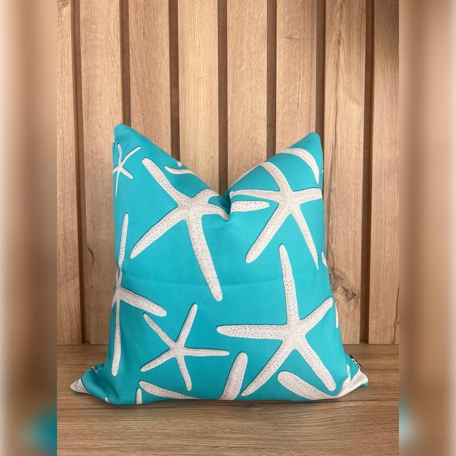 FUNDA COJÍN MAP DESIGN ESTRELLA DE MAR 45X45CM TURQUESA - 5