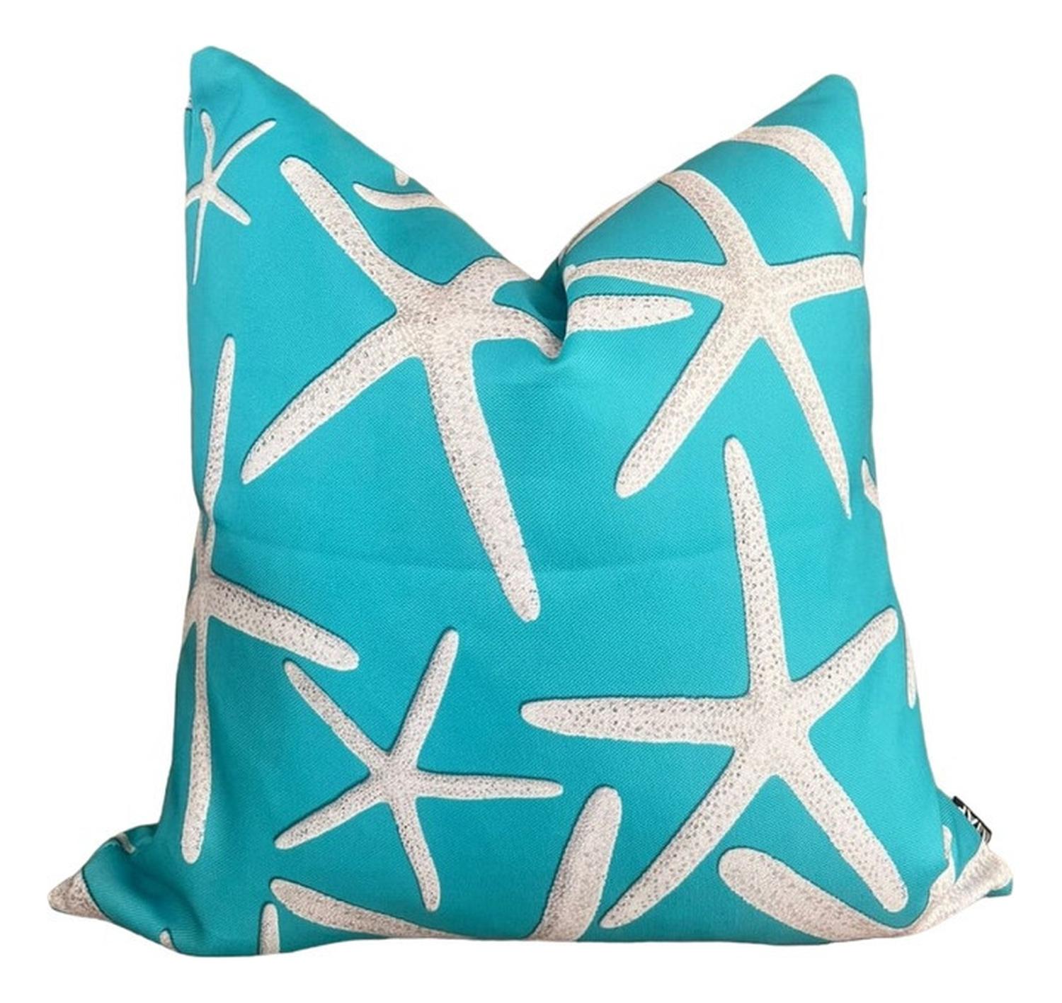 FUNDA COJÍN MAP DESIGN ESTRELLA DE MAR 45X45CM TURQUESA - 7