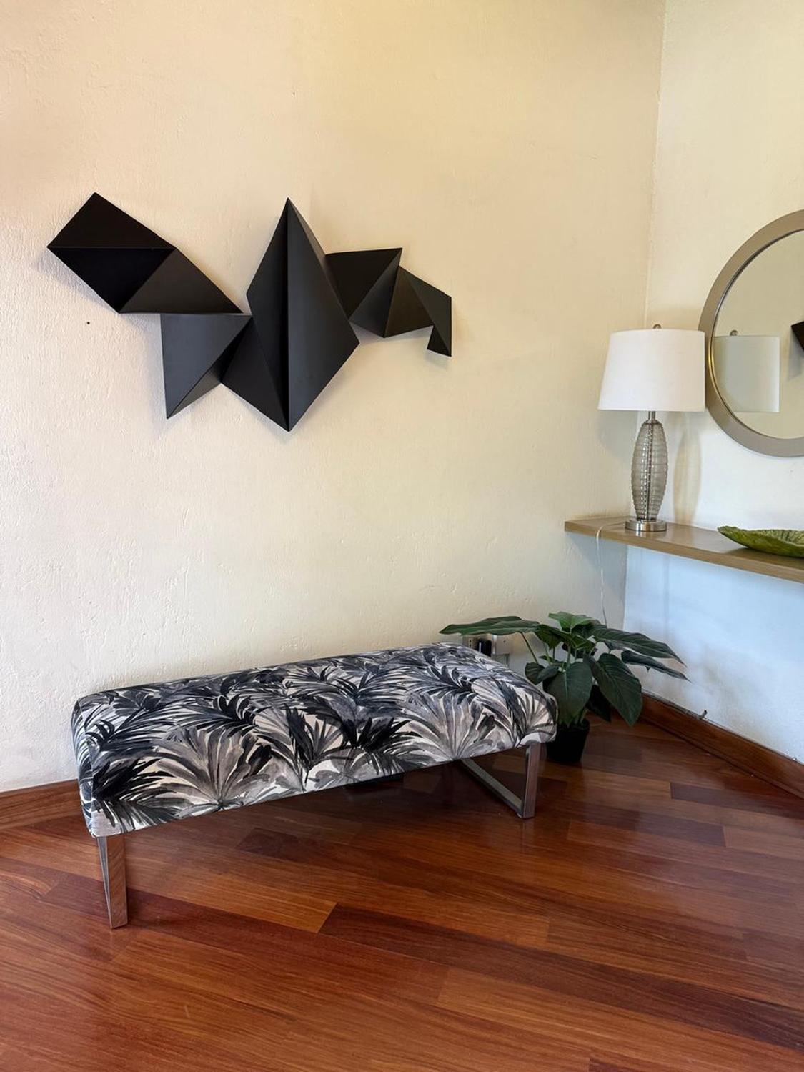 ESCULTURA DE PARED GEOMÉTRICA BLACK 140X70 CM - 2