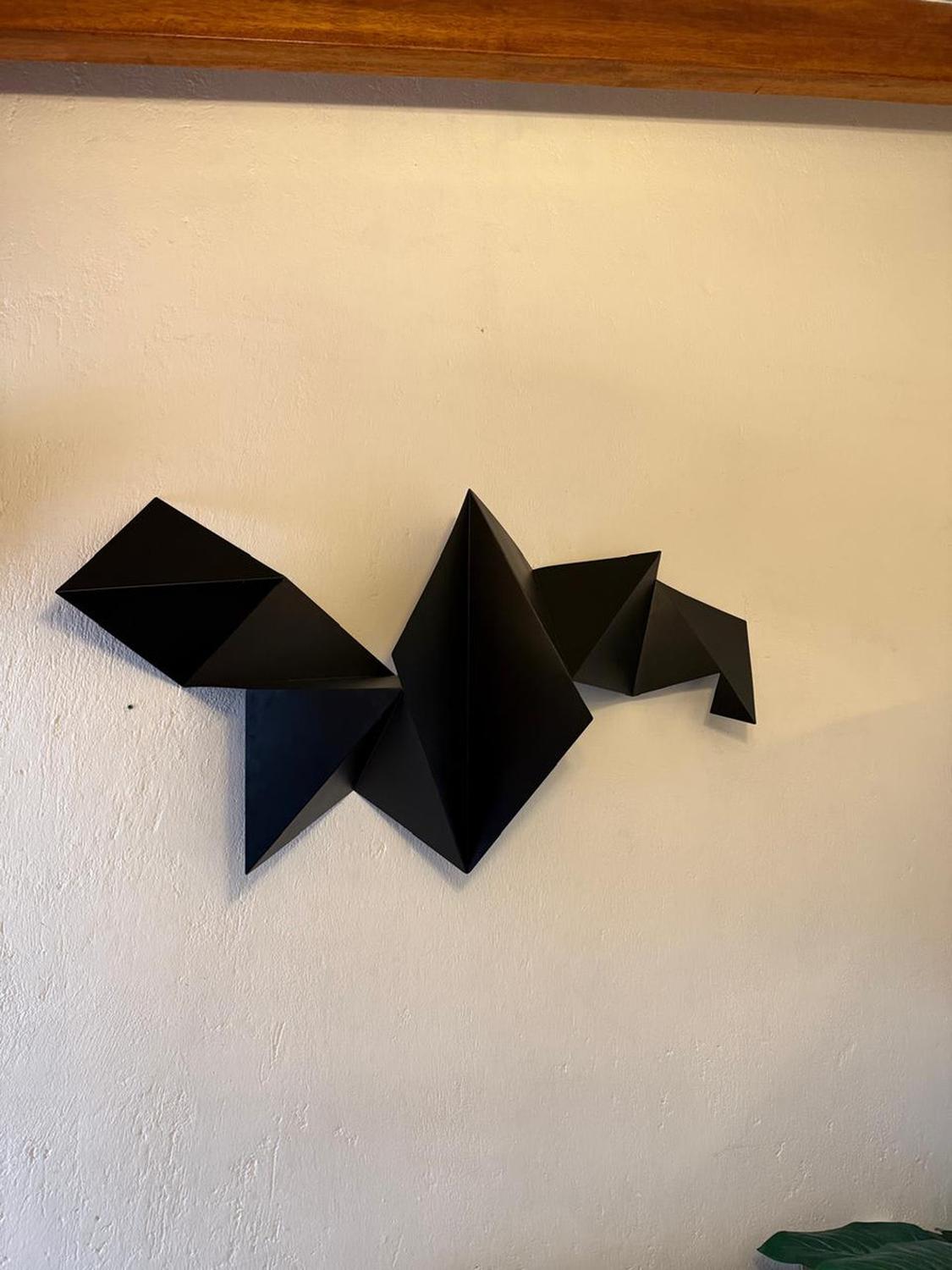 ESCULTURA DE PARED GEOMÉTRICA BLACK 140X70 CM - 3