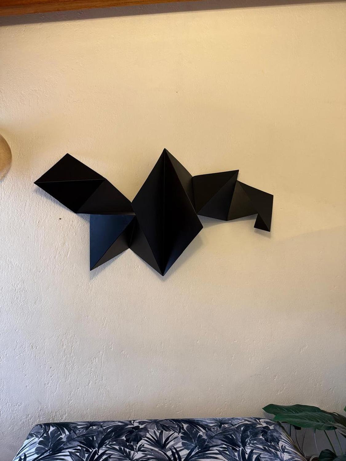 ESCULTURA DE PARED GEOMÉTRICA BLACK 140X70 CM - 5
