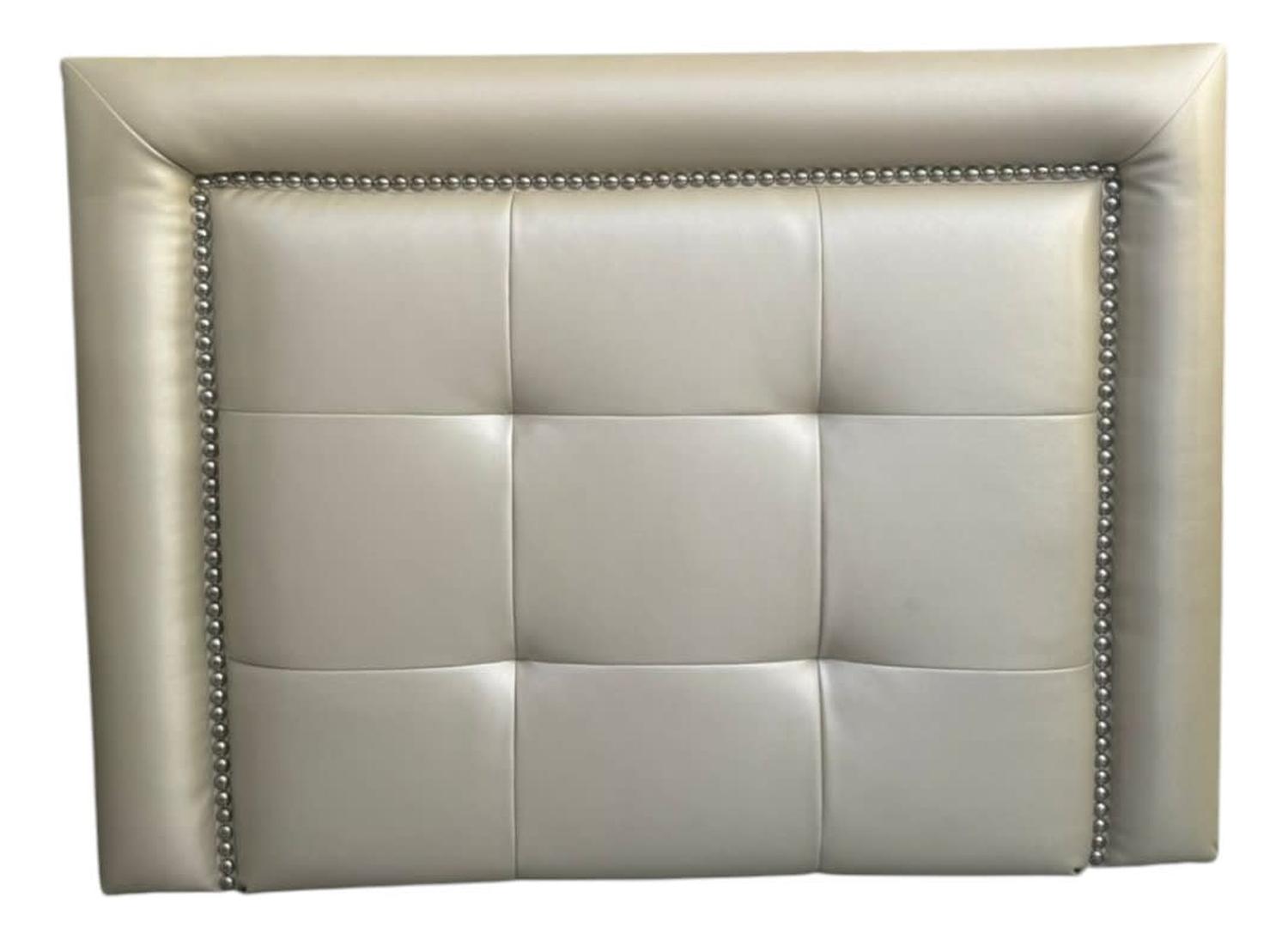 CABECERA DE CAMA TAPIZADA GLAM 1.5 PLAZAS TACHUELAS 110X81 CM - 3