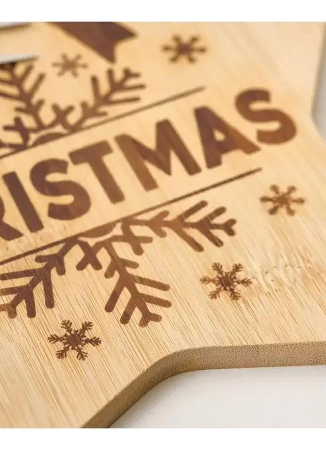 TABLA DE QUESOS Y PIQUEOS ESTRELLA NAVIDAD 3PCS - 7