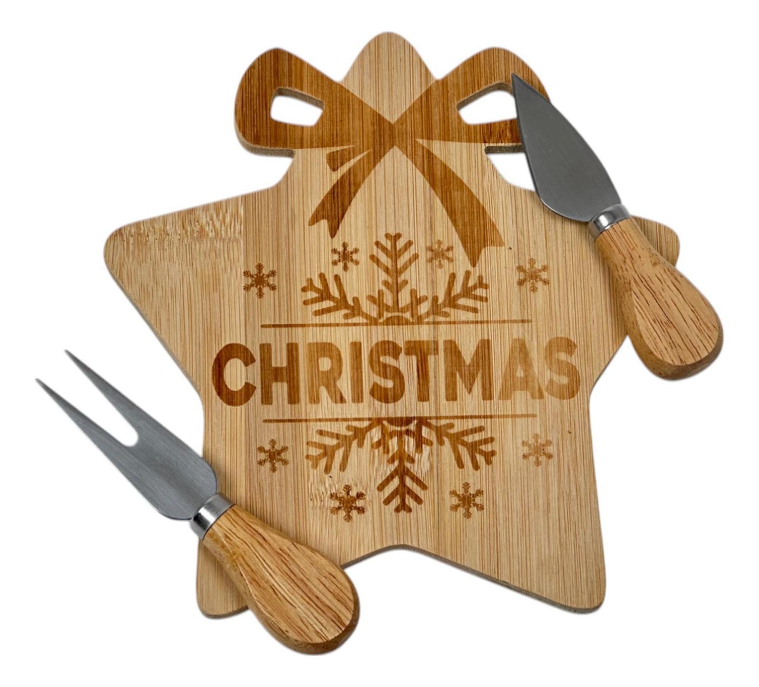 TABLA DE QUESOS Y PIQUEOS ESTRELLA NAVIDAD 3PCS - 8