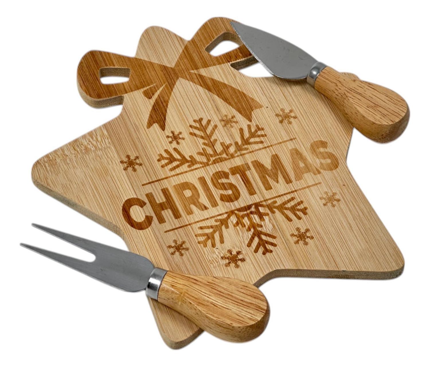 TABLA DE QUESOS Y PIQUEOS ESTRELLA NAVIDAD 3PCS - 9