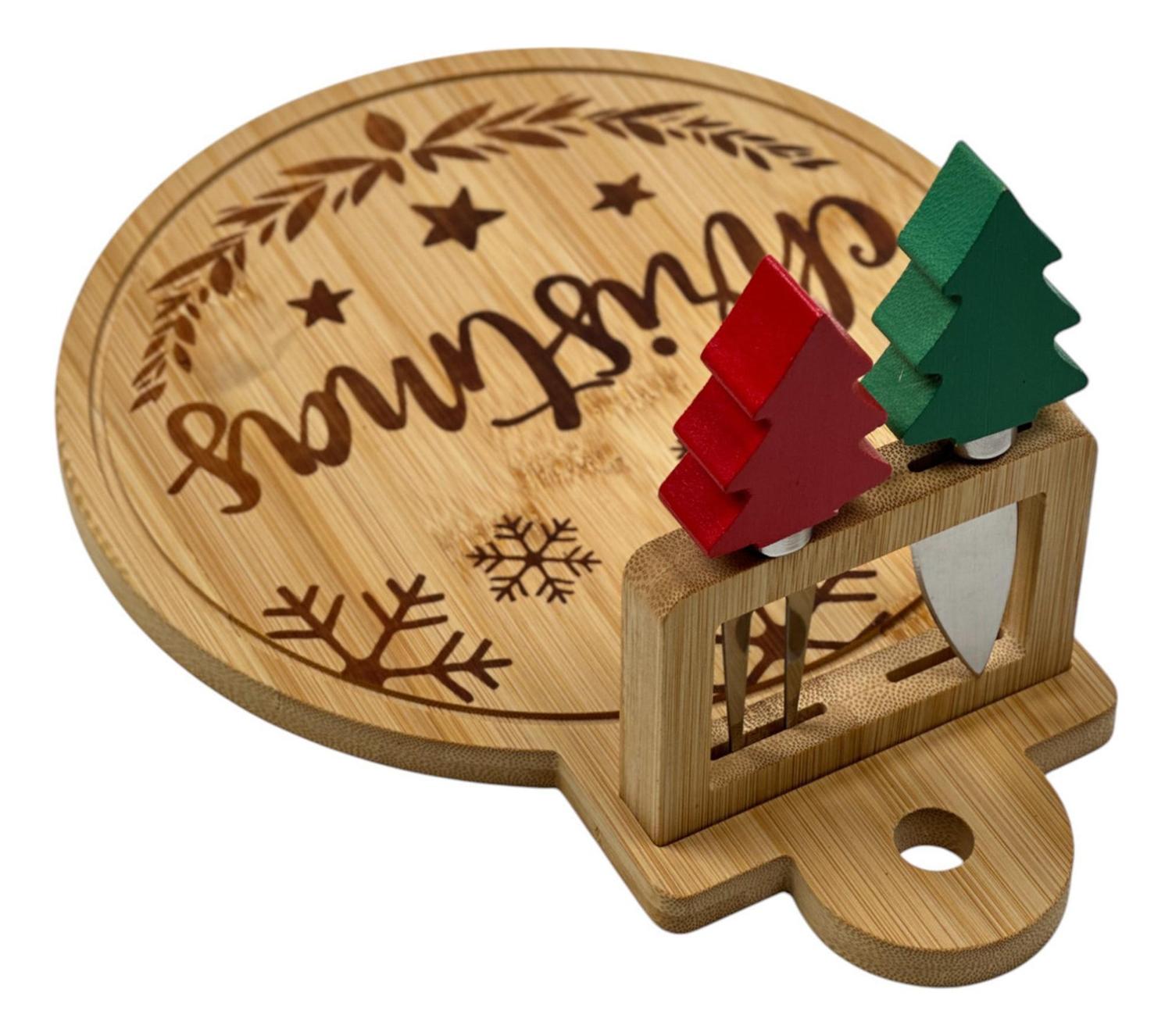 TABLA DE QUESOS Y PIQUEOS NAVIDAD 3PCS - 2