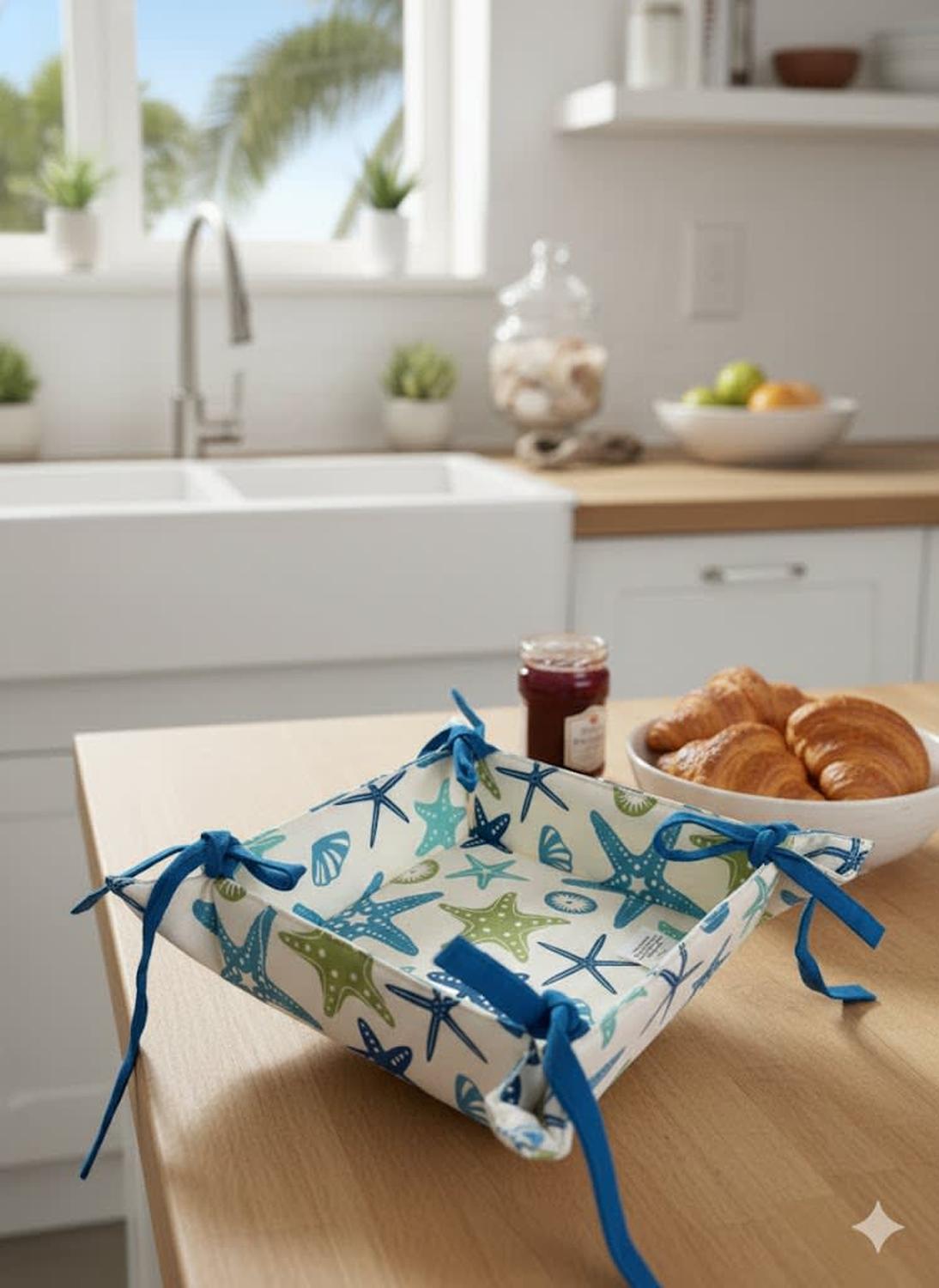 PANERA SERVILLETERO DE TELA 100% ALGODÓN MESA CUADRADA 23X23 CM - 2