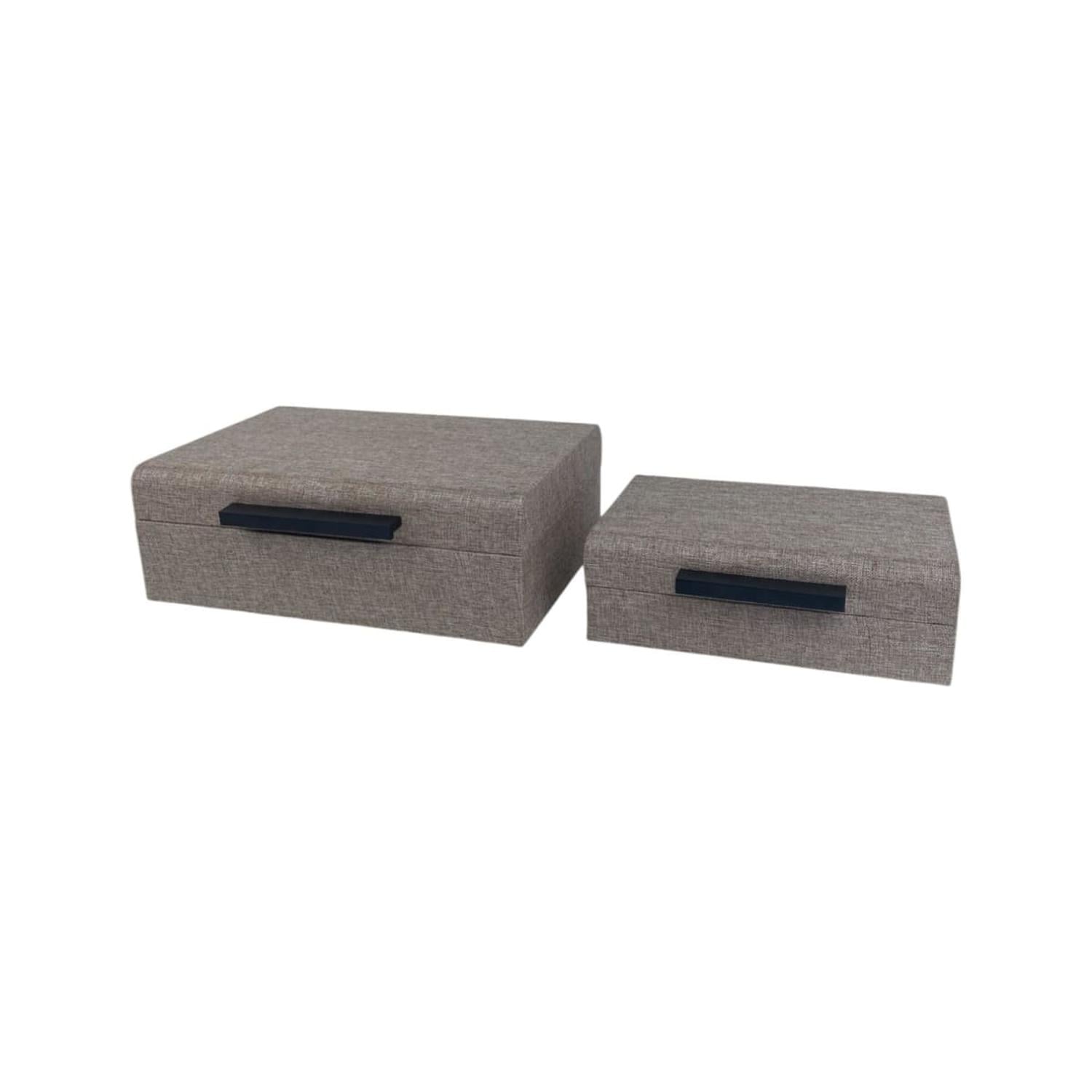 JUEGO CAJA DECORATIVA 2PZ BEIGE TERRA - 4
