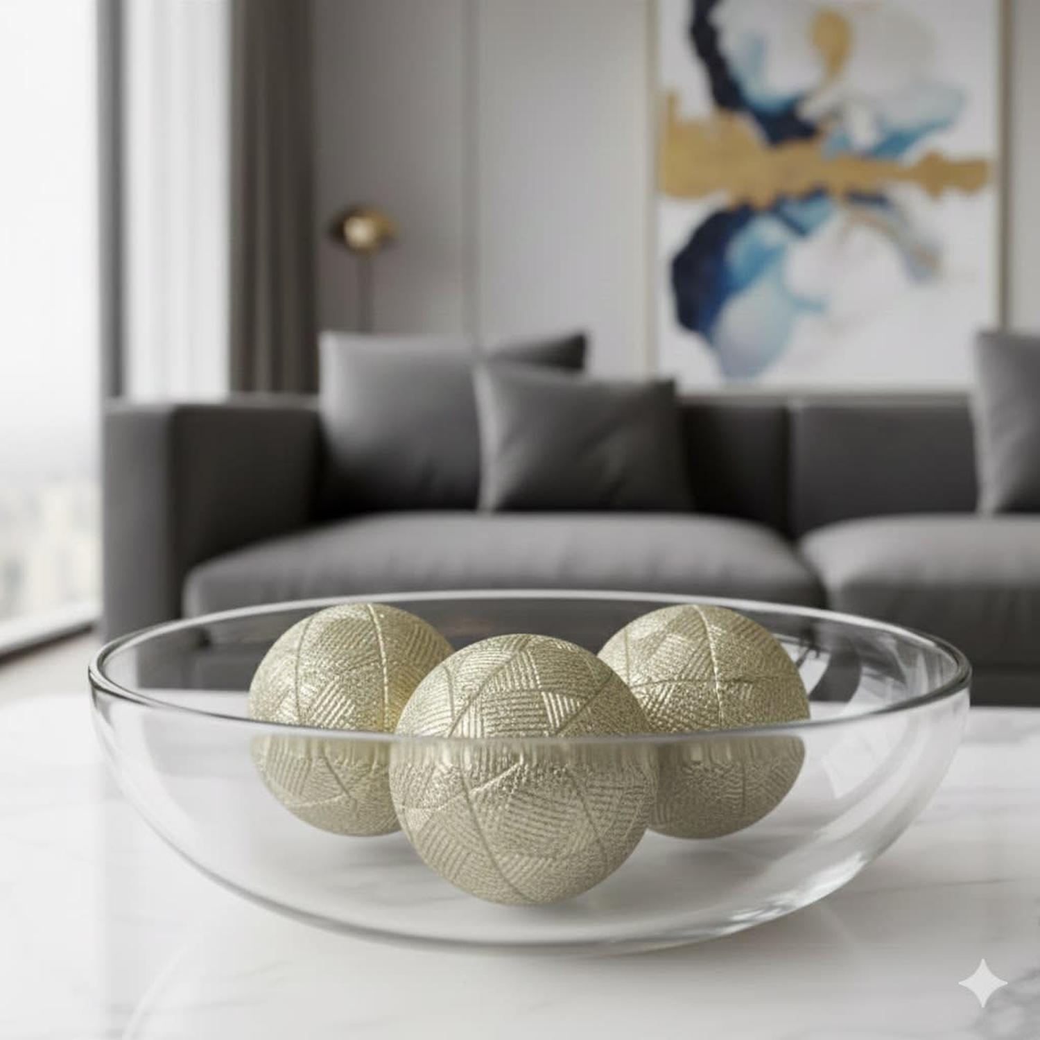 JUEGO DE ESFERAS DECORATIVAS STARDUST 3PCS - 1