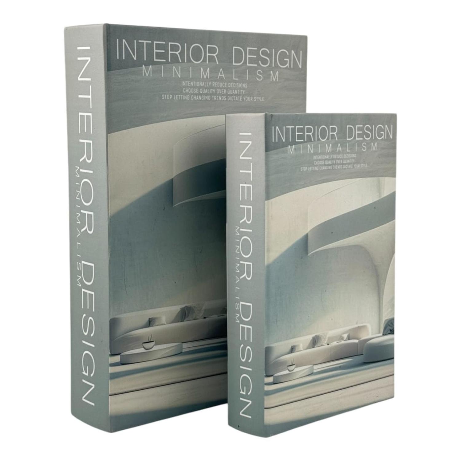 JUEGO DE LIBROS MDF 2PZ DECORATIVOS INTERIOR DESIGN MINIMALISM - 3